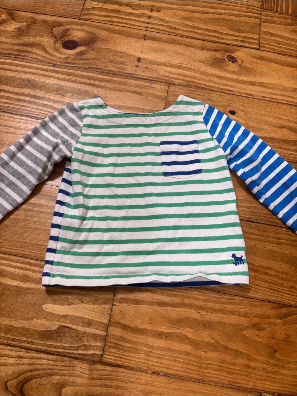 Mini Boden 1.5-2 Years Old Boys Striped Long Sleeve Shirt